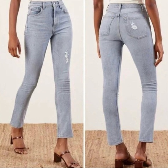Reformation Denim - Reformation Light Blue Straight Leg Jeans